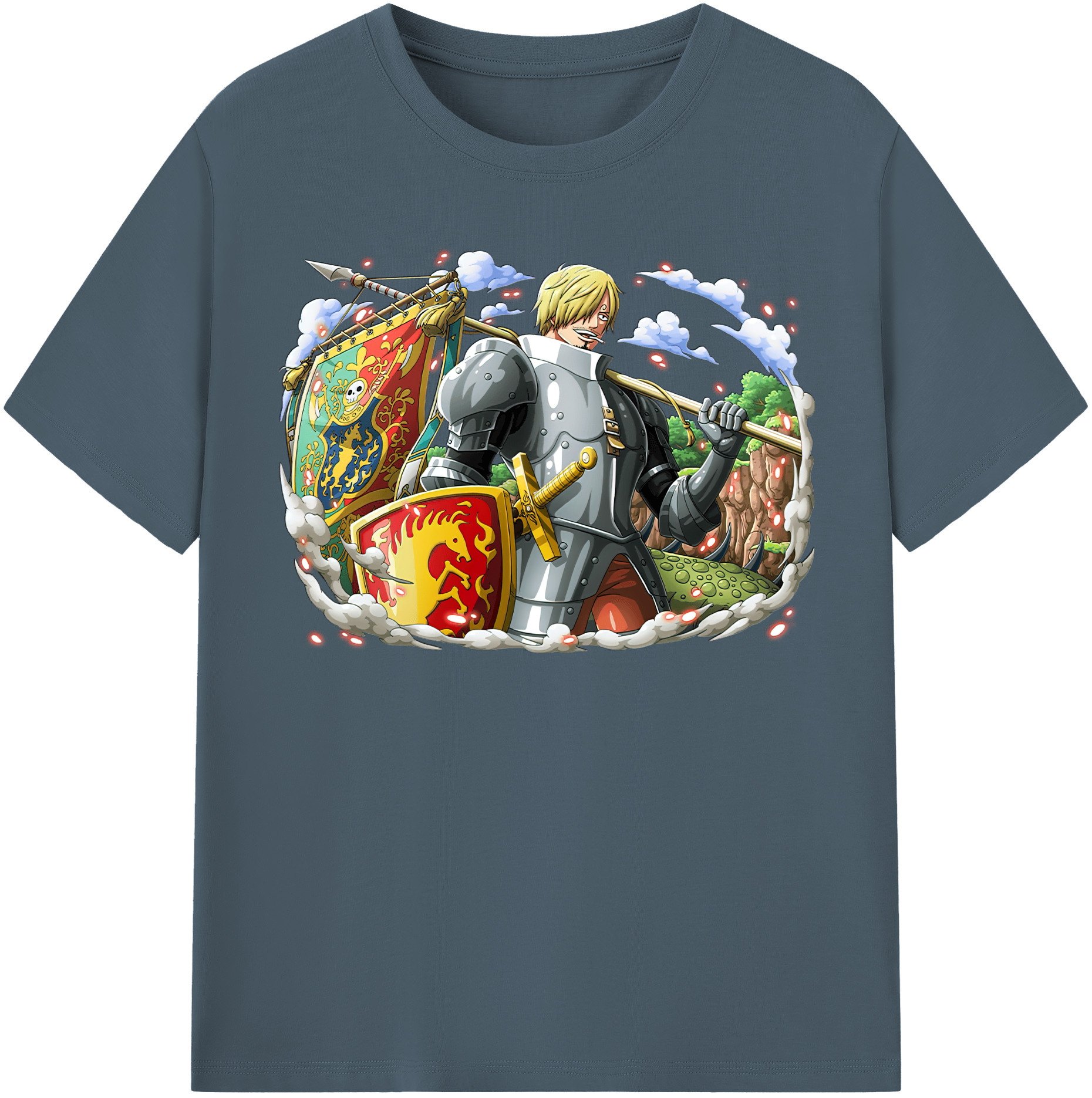 ワンピース サンジ ONE PIECE Sanji 綿100％半袖Tシャツ（フロントプリント）